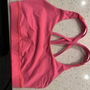 Lululemon Energy Bra - coral pink, size 6